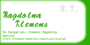 magdolna klemens business card